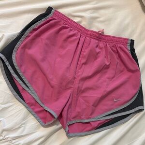 Women's Nike Pink and Gray Athletic Running Shorts